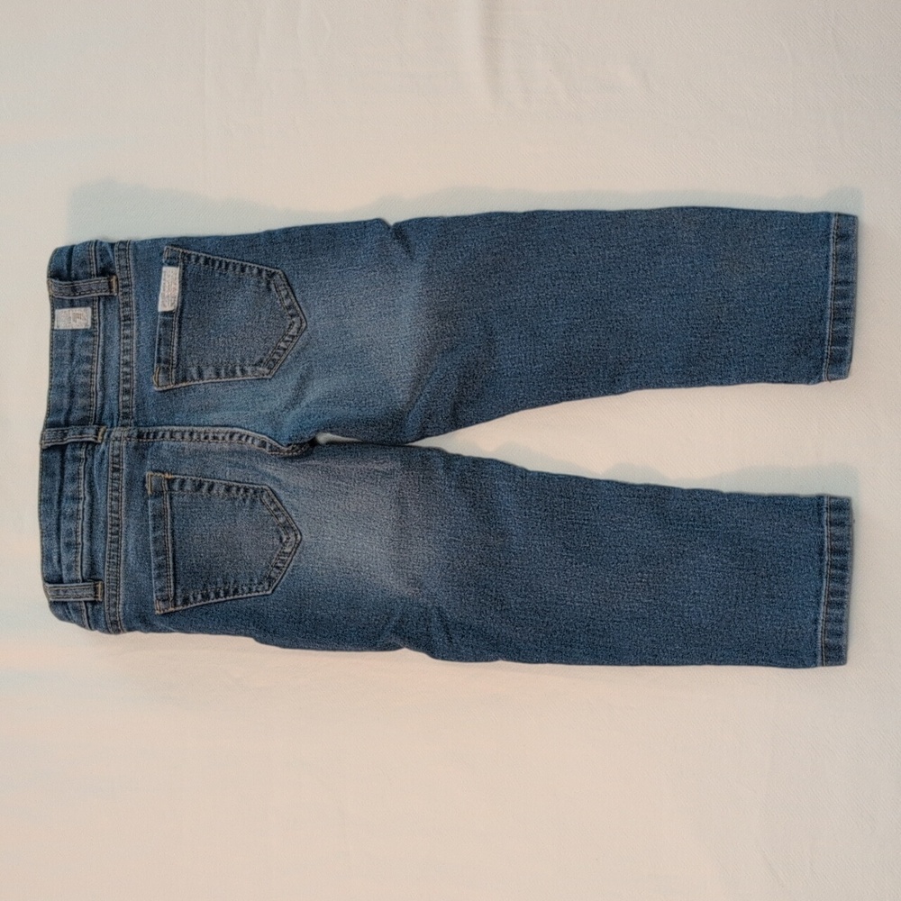7 for all mankind denim skinny jeans with adjustable waist 3T toddler girls - Picture 6 of 9